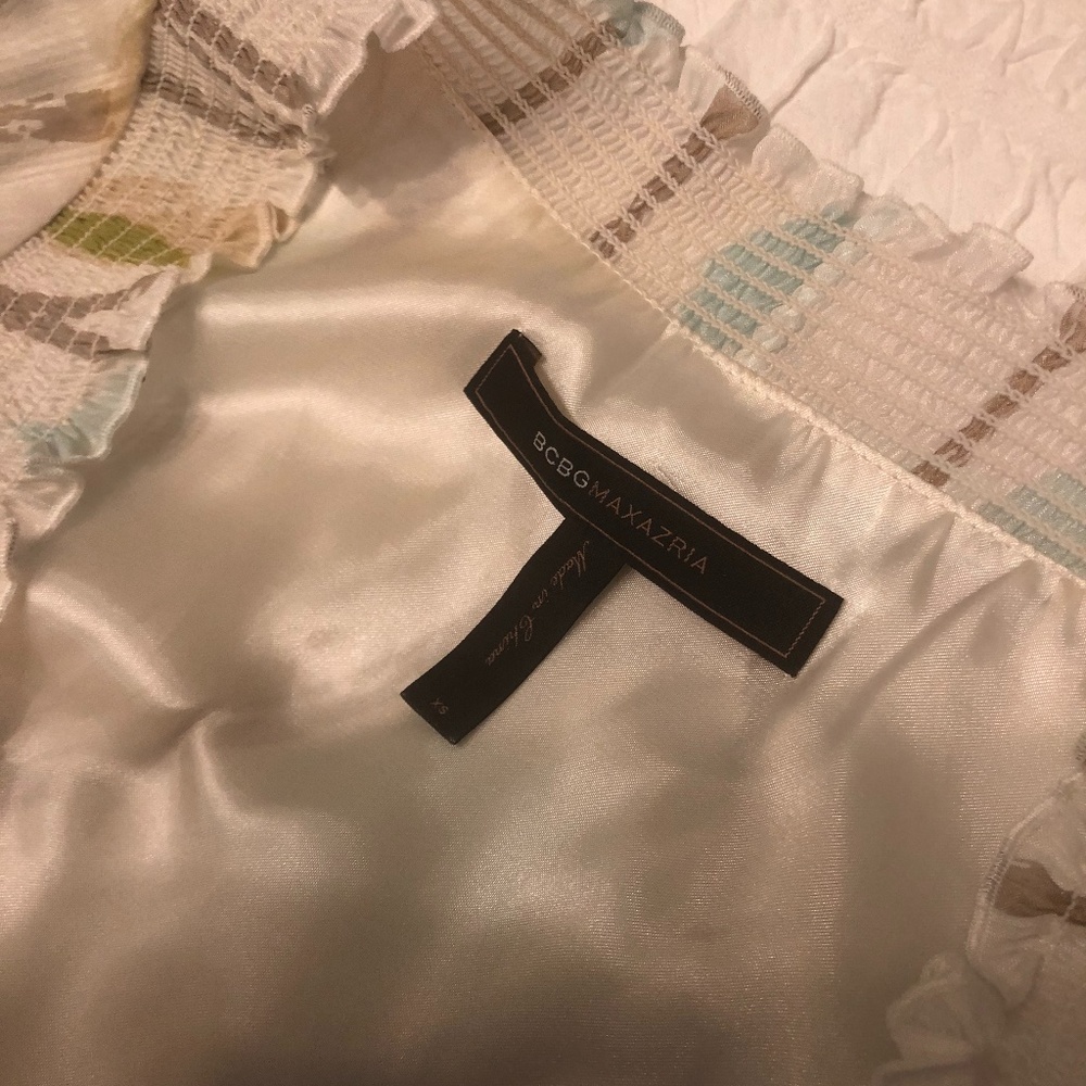 BCBG MAXAZRIA FLORAL DRESS X-SMALL PASTELS - Picture 6 of 8